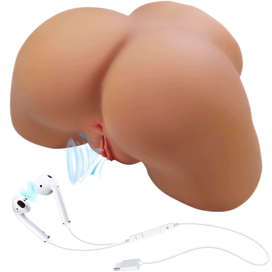 CRAZY BULL - ILANA REALISTISCHER WEIBLICHER PO-VIBRATOR UND SAUGER MIT SOUND 6,8 KG