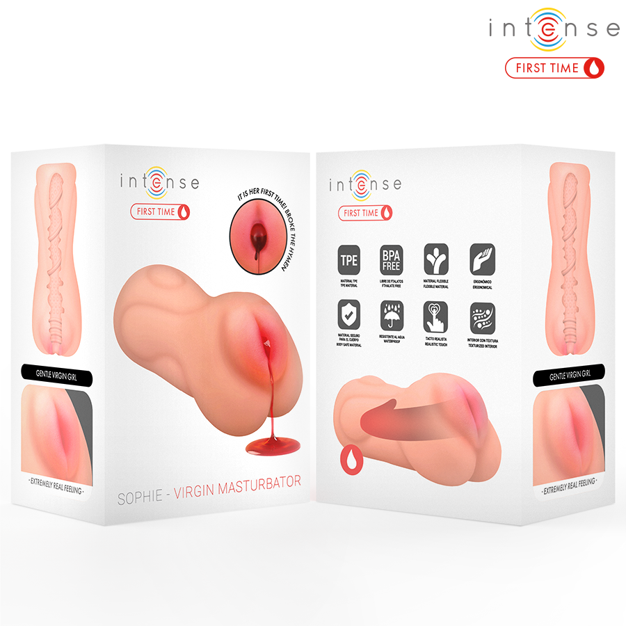 INTENSYWNY PIERWSZY RAZ - SOPHIE VIRGIN MASTURBATOR Z KRWAWIENIEM