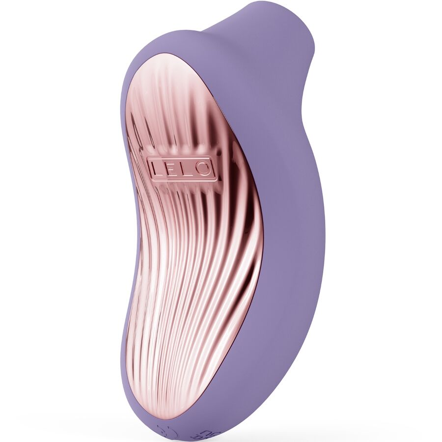 Violet dusk LELO SONA 3 sonic clitoral massager with rose gold textured front panel.