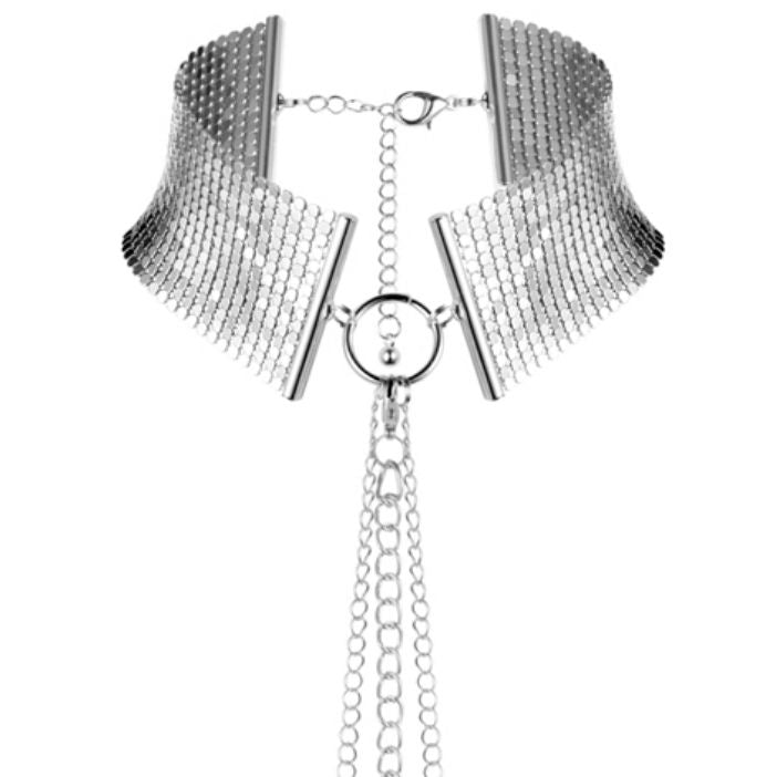 BIJOUX – DÉSIR MÉTALLIQUE SILBERMETALLISCHE HALSKETTE