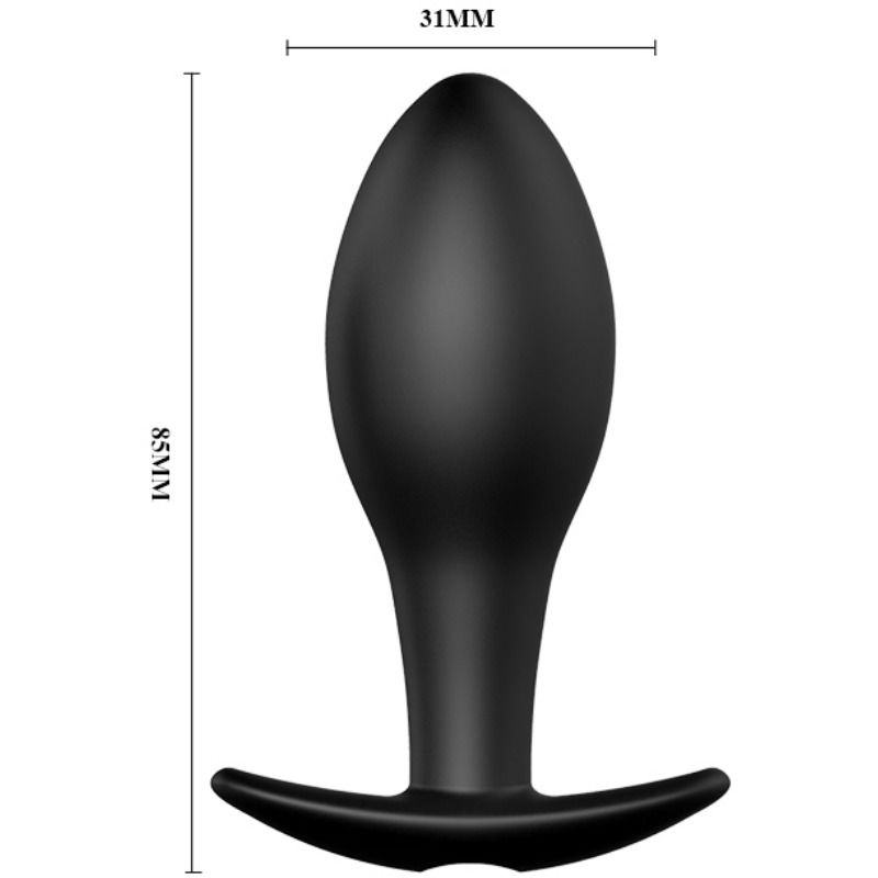 PRETTY LOVE – Analplug aus Silikon, 12 Vibrationsmodi, Schwarz