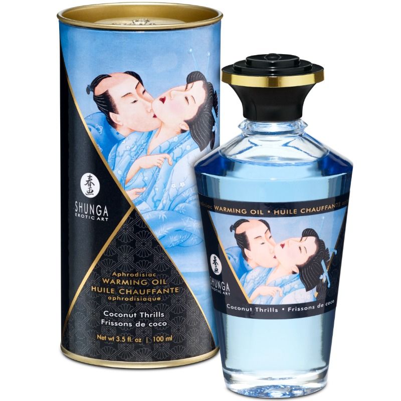 SHUNGA - OLEJEK DO MASAŻU O SMAKU KOKOSA, EFEKTYWNY 100 ML