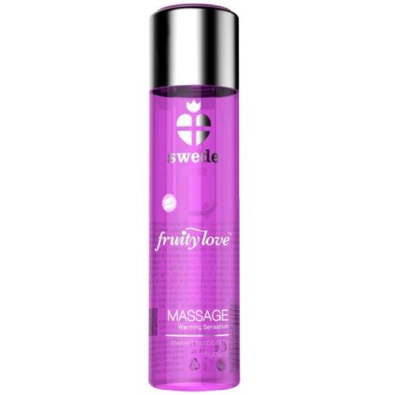 SWEDE - FRUITY LOVE WÄRMENDES MASSAGEÖL ROSA HIMBEERE UND RHABARBER 60 ML