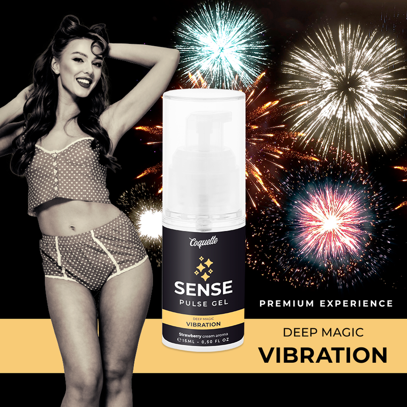 COQUETTE CHIC DESIRE - ŻEL PULSE STRAWBERRY MAGIC VIBRATION PREMIUM 15ML